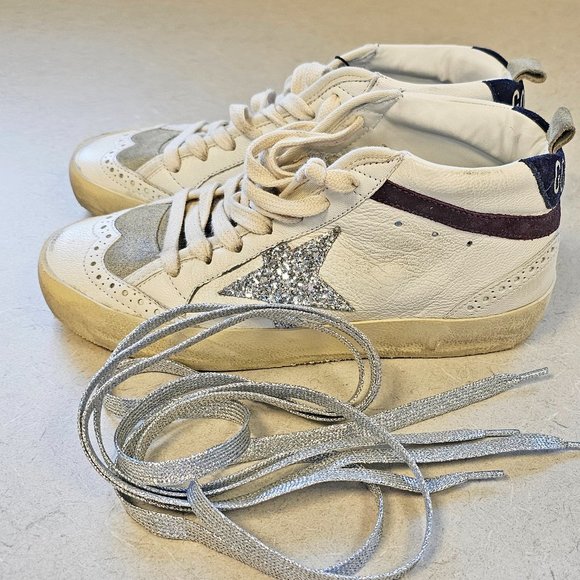 Golden Goose Mid-Star Sneakers Women's Size 6 - Picture 2 of 16